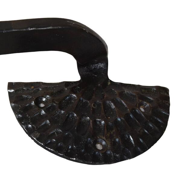 Heavy Rod Iron Door Handle/Towel Rod Handcrafted 22.5" Long 7# Dark Bronze Color - Picture 3 of 14